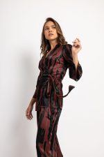 Σετ κρουαζέ με χρυσές λεπτομέρειες μπορντώ - Image 4