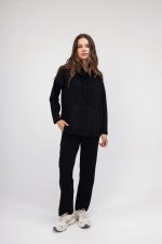 Σετ Φούτερ-Μπλούζα μαυρη με strass με παντελόνι - Image 2