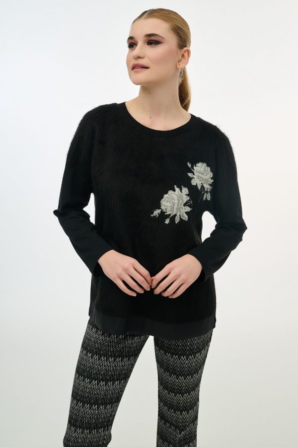 Μπλούζα με λουλούδια μοτίφ - Image 1