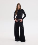 IVY WIDE TRACKPANTS black