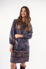 Φόρεμα midi με λαχούρια γκρι - Image 4