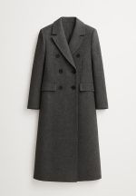 LONG DOUBLE-BREASTED COAT Grey