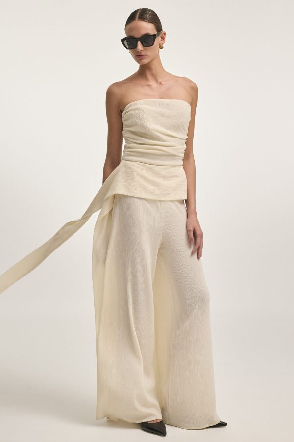 SUBWAY STRAPLESS TOP ECRU - Image 1