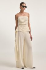 SUBWAY STRAPLESS TOP ECRU - Image 4