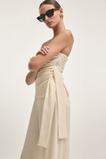 SUBWAY STRAPLESS TOP ECRU - Image 3