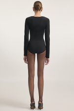 CLAUDIA LONG SLEEVE BODYSUIT BLACK - Image 2