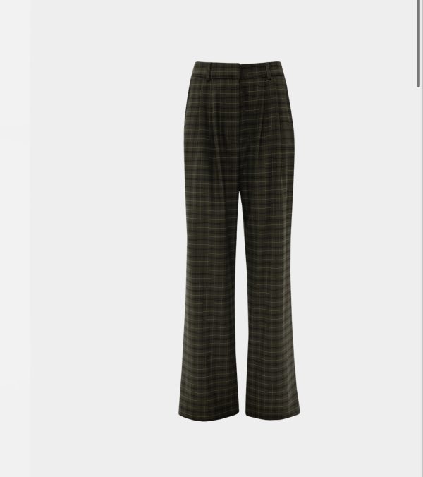 OLIVE CHEQUERED PANTS - Image 2