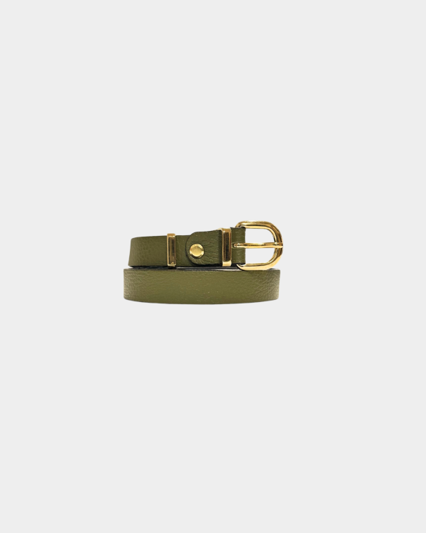 OLIVE THIN BELT - Image 1
