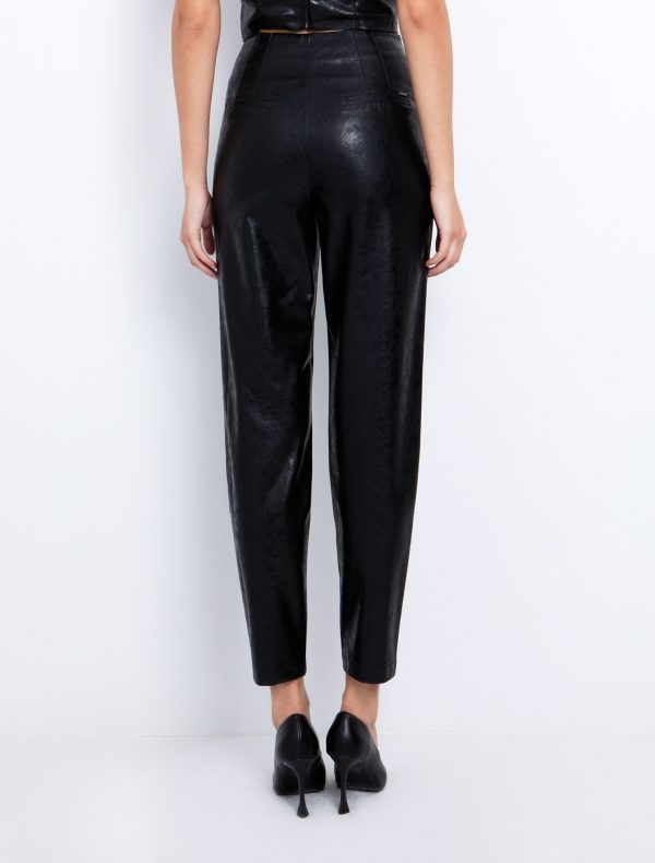 Ψηλόμεσο παντελόνι από δερματίνη - Image 2