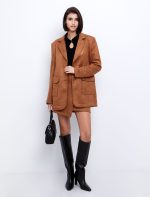 Σουέντ σακάκι με τσέπες - Image 2