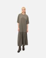 OLIVE MIDI COTTON DRESS
