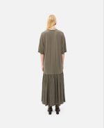 OLIVE MIDI COTTON DRESS - Image 2