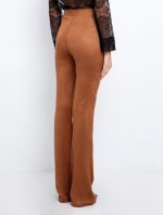Σουέντ παντελόνι καμηλό flare - Image 2