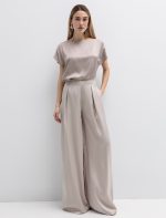 Σατινέ μπλούζα ντραπέ - Image 2