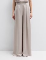 Σατινέ παντελόνα με πιέτες - Image 3