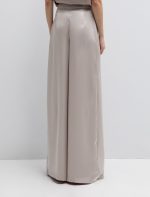 Σατινέ παντελόνα με πιέτες - Image 2