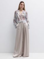 Φλοράλ μπλούζα με βολάν - Image 2