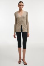 FEMME KNITTED CARDIGAN GREIGE
