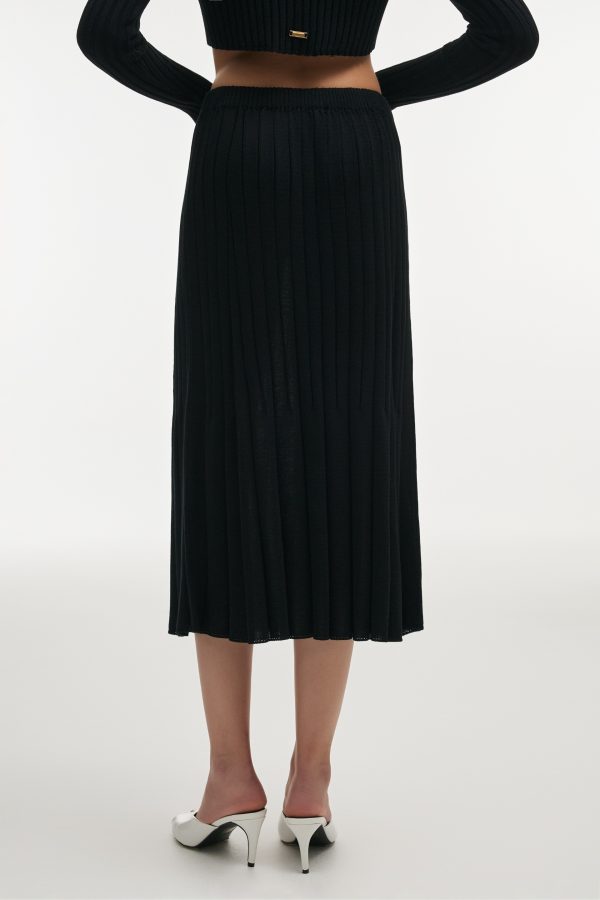 FEMME KNITTED SKIRT BLACK - Image 4