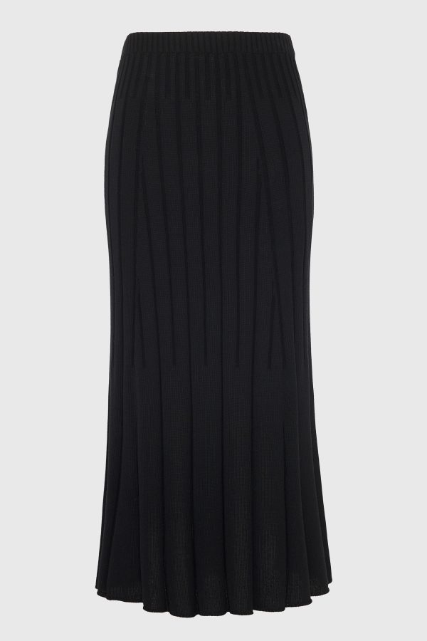FEMME KNITTED SKIRT BLACK - Image 3