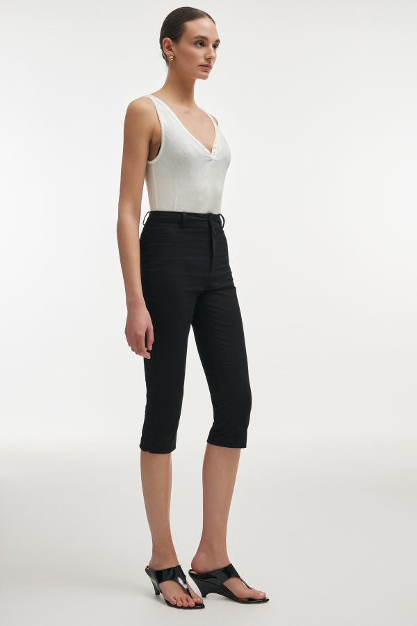 LOLITA CAPRI TROUSERS BLACK - Image 1