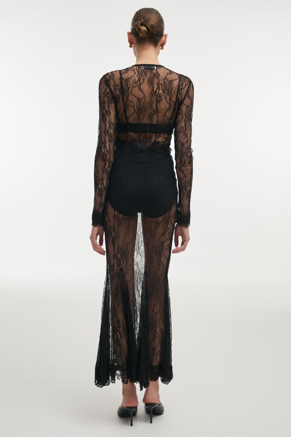 VEIL CARDIGAN TOP BLACK - Image 3