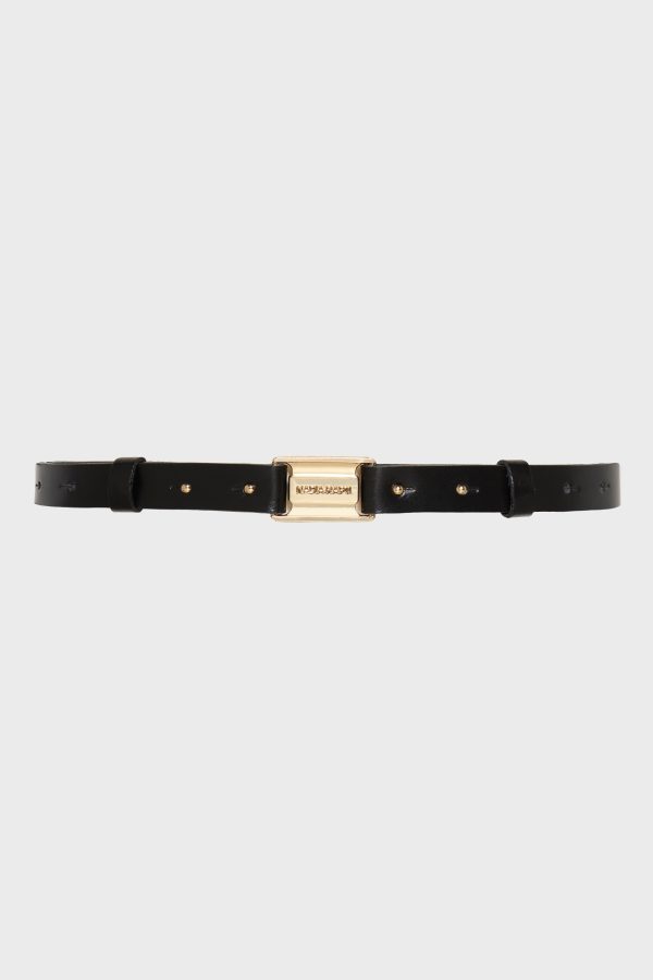 SIMONE LEATHER BELT BLACK - Image 1