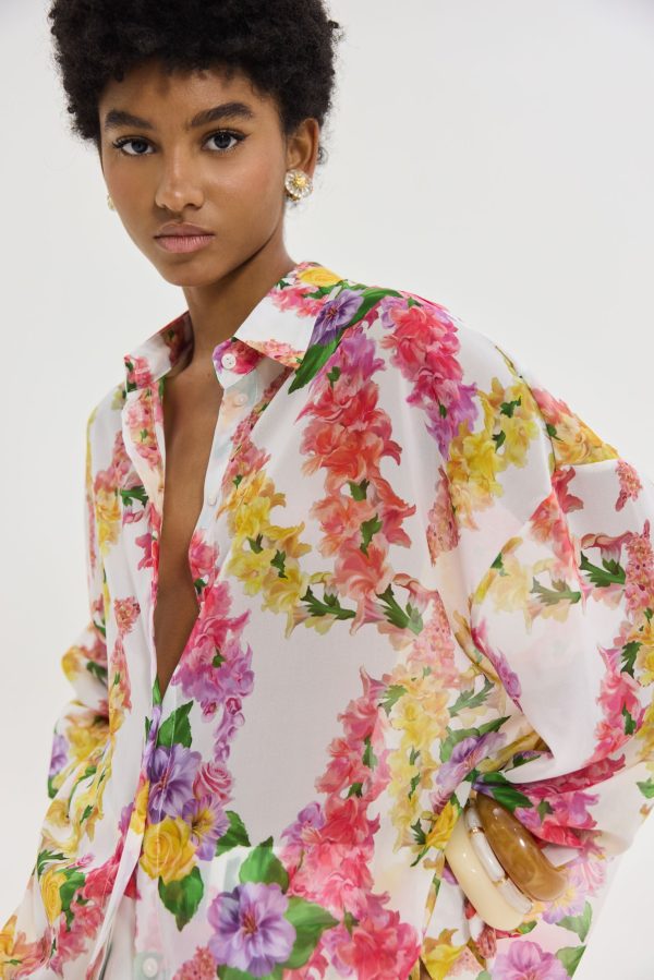 Heather Shirt (Dragon Flower White) - Image 1