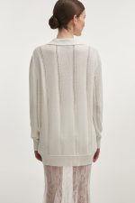 LAUREN KNITTED LONG BLOUSE WHITE - Image 3