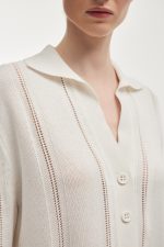 LAUREN KNITTED LONG BLOUSE WHITE - Image 2