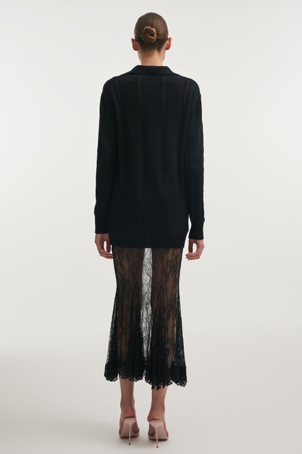 LAUREN KNITTED LONG BLOUSE black - Image 2