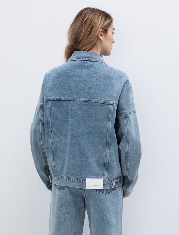 Denim jacket με κρύσταλλα - Image 3
