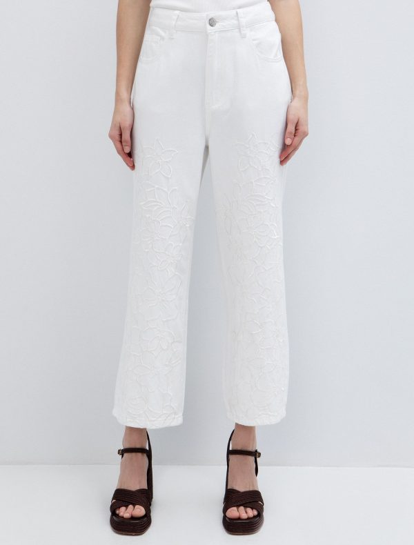 Culotte τζιν με κέντημα - Image 3