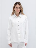 Denim πουκάμισο με κέντημα