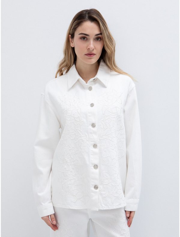 Denim πουκάμισο με κέντημα - Image 1