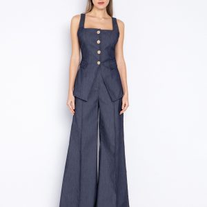 Γιλέκο σε denim όψη