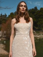 Tweed φόρεμα με παγιέτες