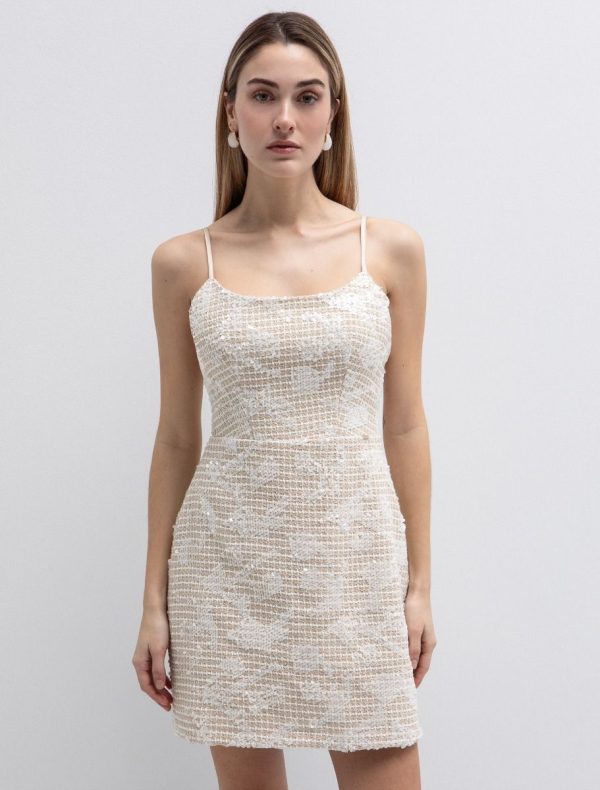 Tweed φόρεμα με παγιέτες - Image 2