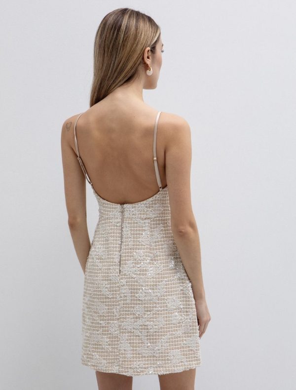 Tweed φόρεμα με παγιέτες - Image 3