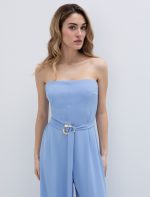 Off shoulder ολόσωμη φόρμα με ζώνη - Image 3