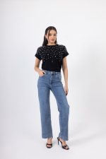 Κλασικό Τζιν Παντελόνι με Ίσια Γραμμή - Image 3