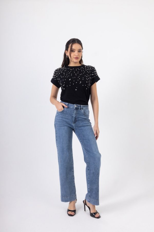 Κλασικό Τζιν Παντελόνι με Ίσια Γραμμή - Image 3