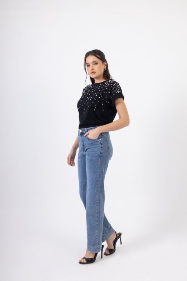 IMG_3674 Κλασικό Τζιν Παντελόνι με Ίσια Γραμμή - Image 1