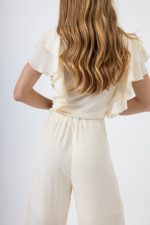 Εκρού Πουκάμισο με Βολάν & Φιόγκο - Image 2