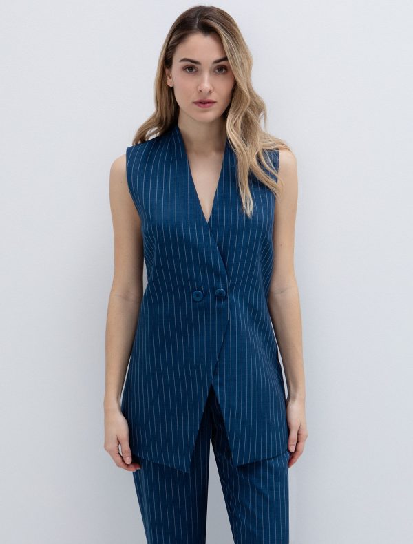 Σταυρωτό γιλέκο ριγέ - Image 1