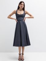 Midi φόρεμα denim όψη