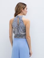 Halter τοπ φλοράλ - Image 2