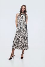 Φόρεμα αμάνικο με δέσιμο