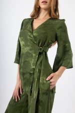 Χακί Σετ Κρουαζέ με Ιδιαίτερο Σχέδιο; Ζώνη - Image 2