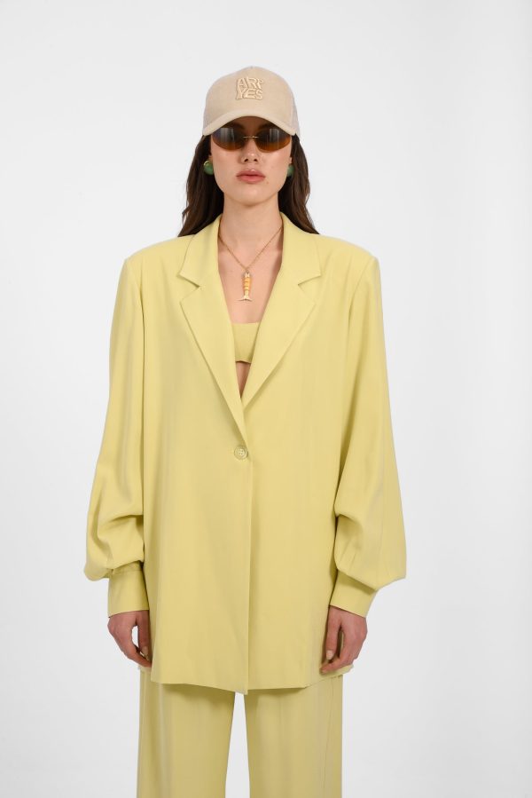 NOA OVERSIZED BLAZER LIME - Image 3